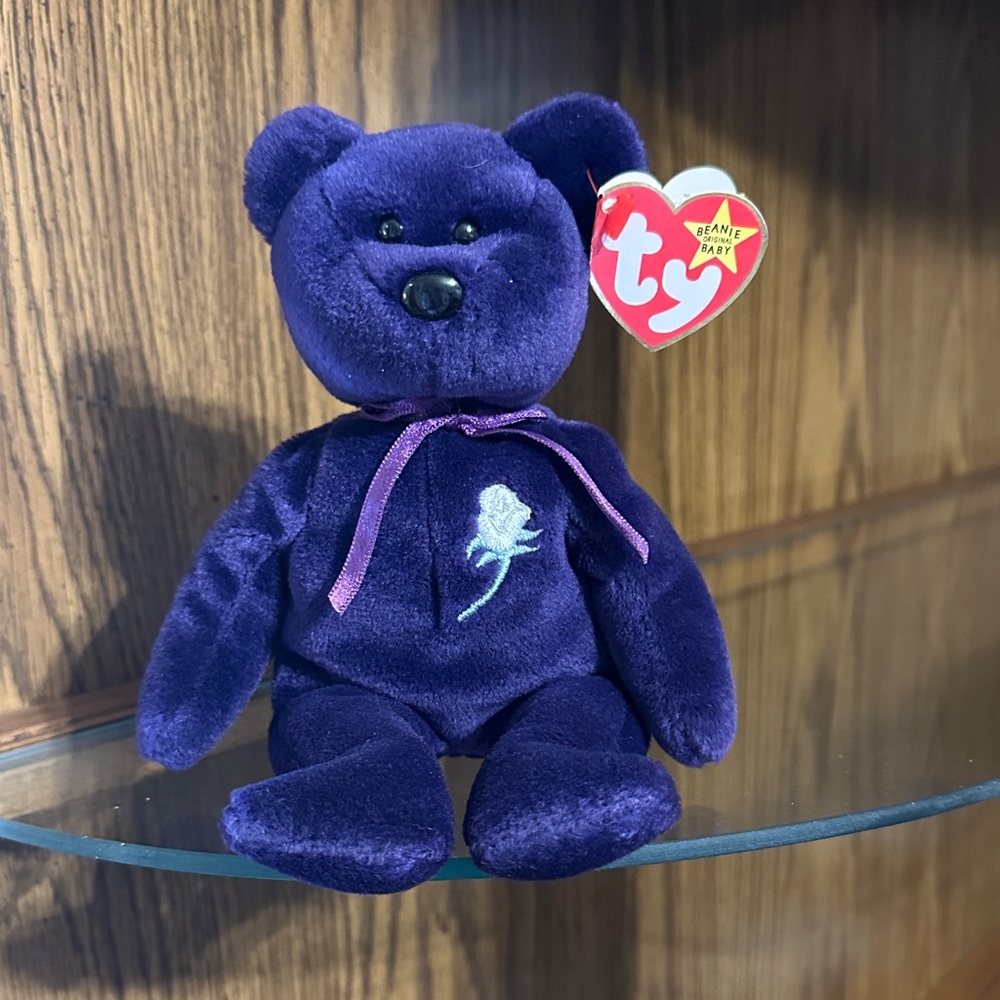 Ty Plush Bear in Deep Purple